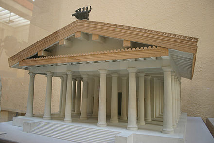 Speculative model of the first Temple of Jupiter Optimus Maximus in Rome