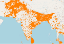 Terrorist incidents map of India1970-2016.svg