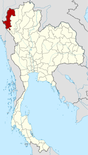 Karte von Thailand mit der Provinz Mae Hong Son hervorgehoben