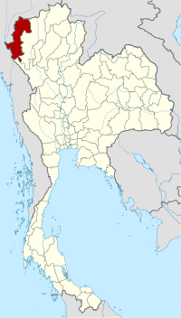 Mae Hong Son'un Tayland'daki konumu