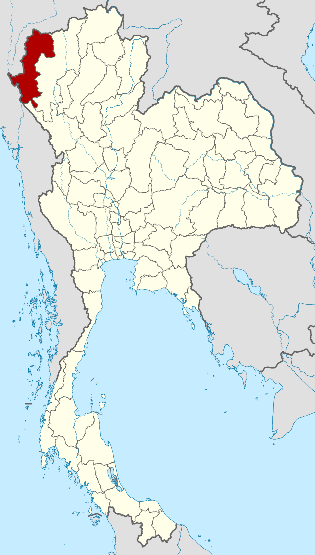 Mae Hong Sons läge i Thailand.