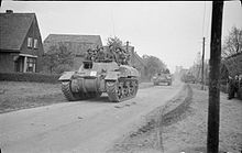 Kangaroos carrying men of the 7th Battalion, Seaforth Highlanders in Moergestel, Netherlands, 26 October 1944. The British Army in North-west Europe 1944-45 B11368.jpg