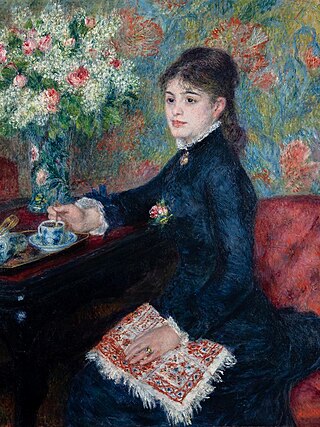 <i>The Cup of Chocolate</i> Painting by Pierre-Auguste Renoir in the Louvre Abu Dhabi