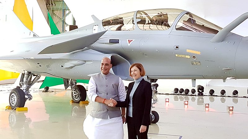 File:The Union Minister for Defence, Shri Rajnath Singh with the French Minister of Armed Forces, Ms. Florence Parly, in France on October 08, 2019.jpg