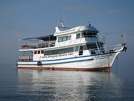A typical liveaboard dive boat in Thailand