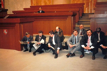 The 1995 hunger strike of deputies in the Supreme Council building.