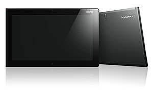 The ThinkPad Tablet 2 from front and back. ThinkPad Tablet 2.jpg