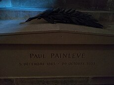 Tomb of Paul Painlevé in Panthéon.jpg