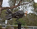 English: Sculpture of an Australian brush-turkey (Alectura lathami) at Tungamah, Victoria