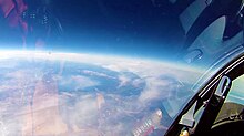 External view from cockpit of U-2 near maximum service ceiling