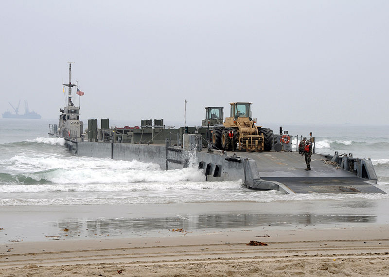 File:US Navy 080706-N-1424C-975 Cargo and equipment is offloaded from an improved Navy lighterage system causeway ferry.jpg