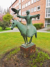 Falkner zu Pferd, 1954, Hamburg-Uhlenhorst