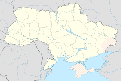 Location map many在乌克兰的位置
