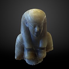 Upper part of a statue of a woman-E 14218
