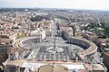 An overhead shot of the Via della Conciliazione from St. Peter's Basilica