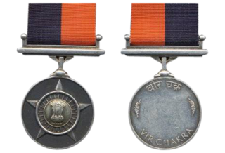 Vir Chakra military medal from India