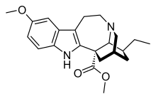 Chemical structure of voacangine Voacangine.svg