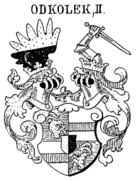 Wappen der Freiherren von Odkolek von Augezd bei Johann Siebmacher