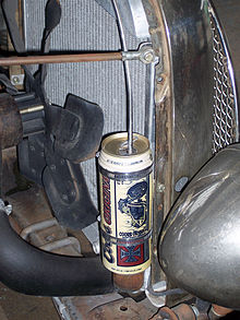 WCC/Coors tie-in beer can adapted as a hotrod part. West Coast Choppers-Coors beer tie-in can used on hotrod.jpg