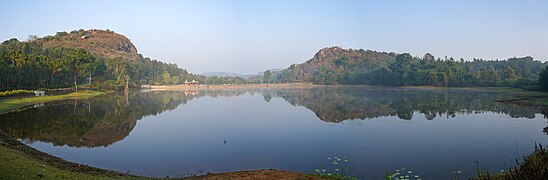 Honnammana Kere (lake), Kodagu district - panoramic view from the east