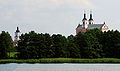 Klasztor Kamedułów w Wigrach, zdjęcie z plaży w Starym Folwarku. Camera location 54° 04′ 26″ N, 23° 04′ 33″ E  View all coordinates using: OpenStreetMap