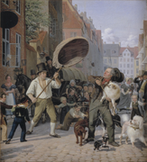 Marstrand: En gadescene i hundedagene (1832)