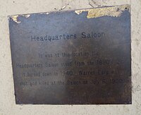 Headquarters Saloon Willcox-Building-Headquarter Sallon-1890-Warren Earp killed here in 1900-2.jpg