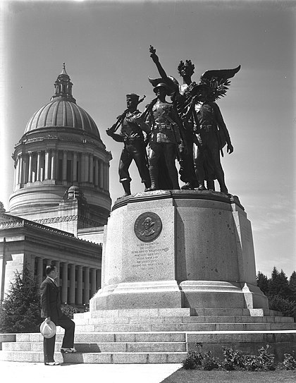 Winged Victory, one of many pieces of public art on the Washington State Capitol campus and elsewhere in Olympia Winged Victory1.jpg