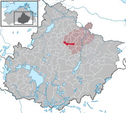 Läget för kommunen Wolde i Landkreis Mecklenburgische Seenplatte