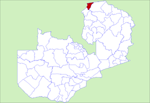 District location in Zambia