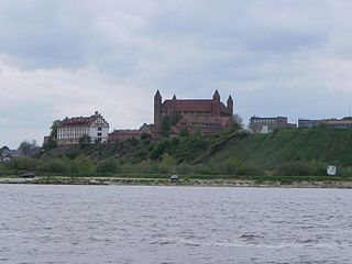 Utsikt över slottet från Vistula