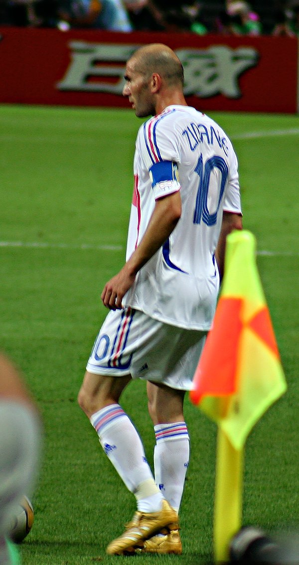 Zinedine Zidane captaining France at the 2006 FIFA World Cup