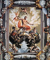 Zucchi's frescoes on gallery ceiling Zucchi, frescos Palazzo Ruspoli Pace 02.jpg