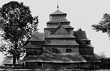 The Church of the Nativity of the Blessed Virgin Mary in the village of Mshanets, 1762. View from the north.