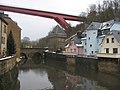 Großherzogin-Charlotte-Brücke (Rote Brücke) vom Pfaffenthal gesehen