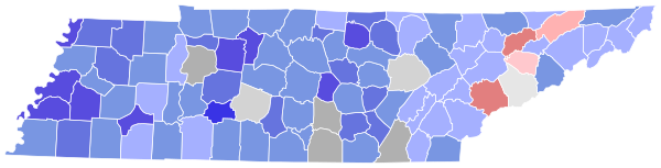 1962 Tennessee gubernatorial election results map by county.svg