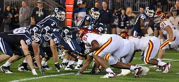 UConn lining up against Iowa State in 2011