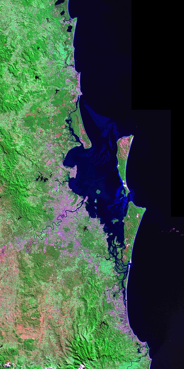 South-East Queensland from the Landsat 7 satellite