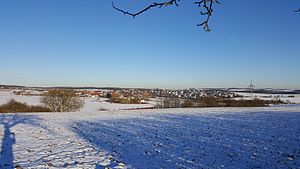 Blick auf Großrinderfeld im Winter (2017)