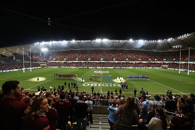 2021 State of Origin Game 1 Queensland Country Bank Stadium Performing the Australian National Anthem