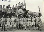 A group portrait of pilots and observers of No. 31 Squadron in January 1943