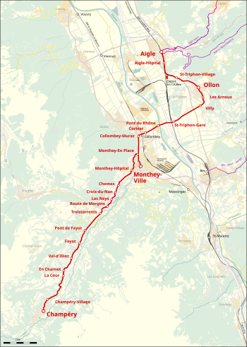 Route of the Transports Publics du Chablais