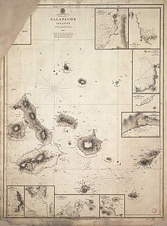 Admiralty Chart of the Galapagos Islands, surveyed in 1836 Admiralty Chart No 1375 Galapagos Islands, Published 1841.jpg