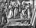 Adolf Ehrhardt: Beisetzung beider Könige 1309 im Speyerer Dom (historisierend, 1860)