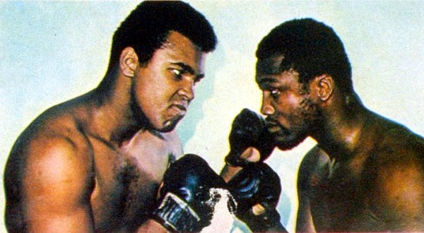 Promotional photo for the January 1974 Muhammad Ali vs. Joe Frazier II fight at Madison Square Garden