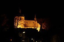 Die „Alte Kirche“ im Winter bei Nacht