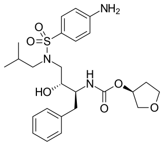 <span class="mw-page-title-main">Amprenavir</span> Chemical compound