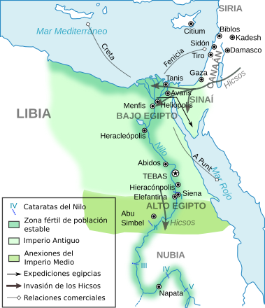 File:Ancient Egypt old and middle kingdom-es.svg