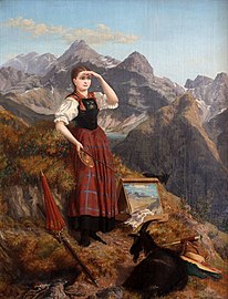 Anna Stainer-Knittel en costume de la vallée du Lech - 1869