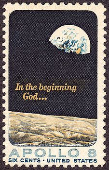 Америчка комеморативна поштанска маркица за мисију Аполо 8 - 1969.